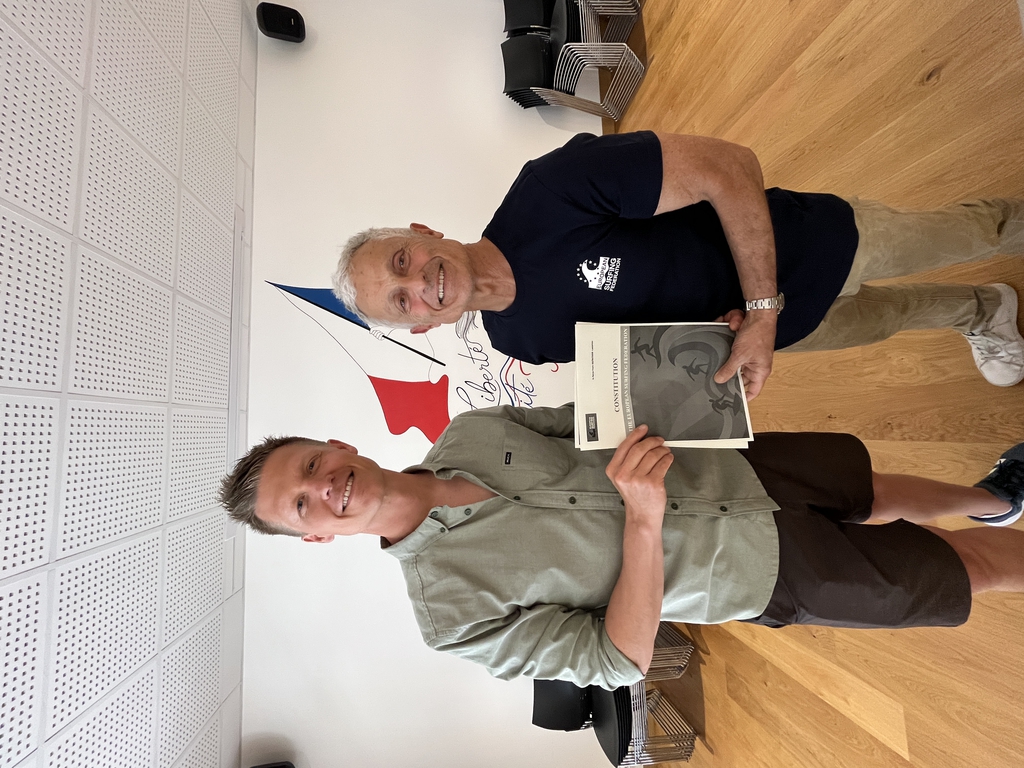 General Secretary Lindberg and President Arassus  initialed the new constitution approved by ESF members 